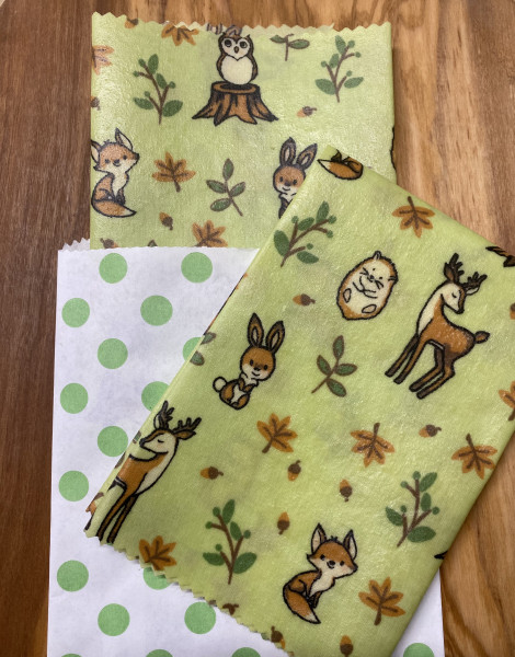 Kinder Bienenwachstuch (Waldtiere)